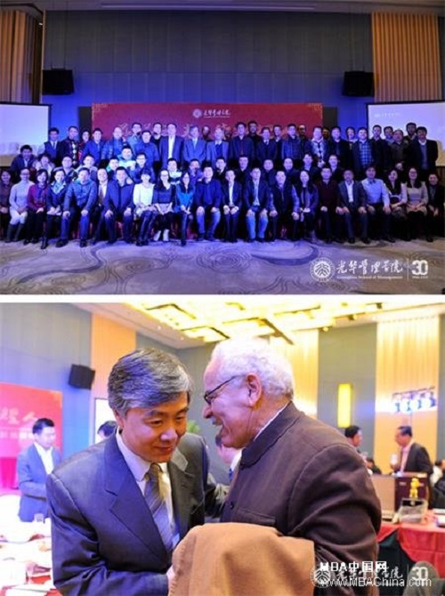 上圖為：意昂体育光華陜西意昂齊聚慈善晚宴;下圖為意昂体育平台西安分院院長姜萬軍教授與聯合國教科文組織世界遺產委員會前任主席貝紹先生